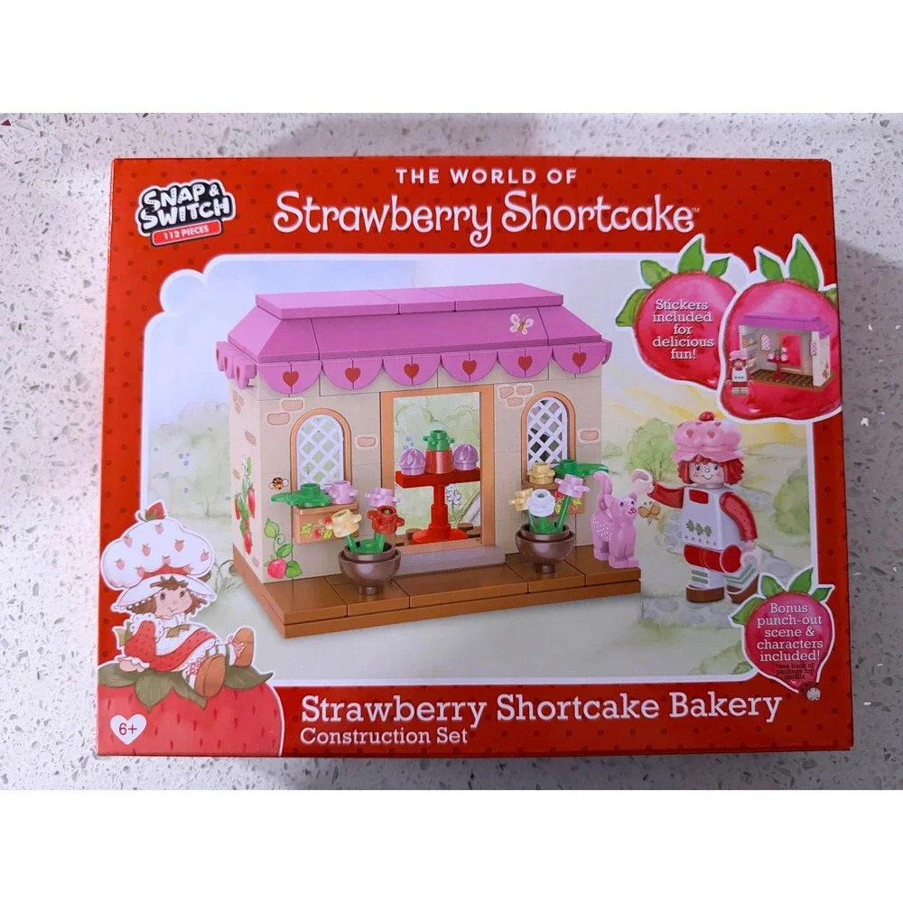 Strawberry Shortcake Snap & Switch Build Set Lot Bakery House Produce Stand Well